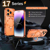 حافظة هاتف فاخرة بحامل مغناطيسي بتصميم أصلي من سلسلة 17 لأجهزة iPhone