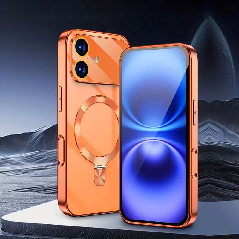 حافظة هاتف فاخرة بحامل مغناطيسي بتصميم أصلي من سلسلة 17 لأجهزة iPhone