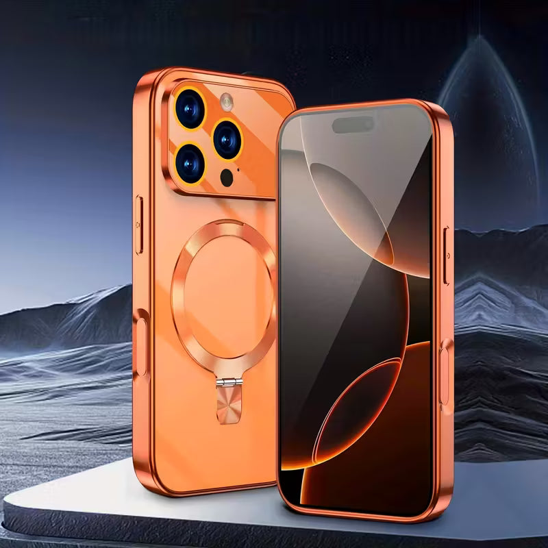 حافظة هاتف فاخرة بحامل مغناطيسي بتصميم أصلي من سلسلة 17 لأجهزة iPhone