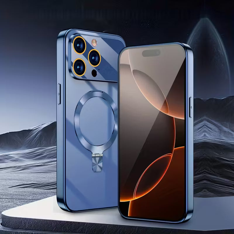 حافظة هاتف فاخرة بحامل مغناطيسي بتصميم أصلي من سلسلة 17 لأجهزة iPhone