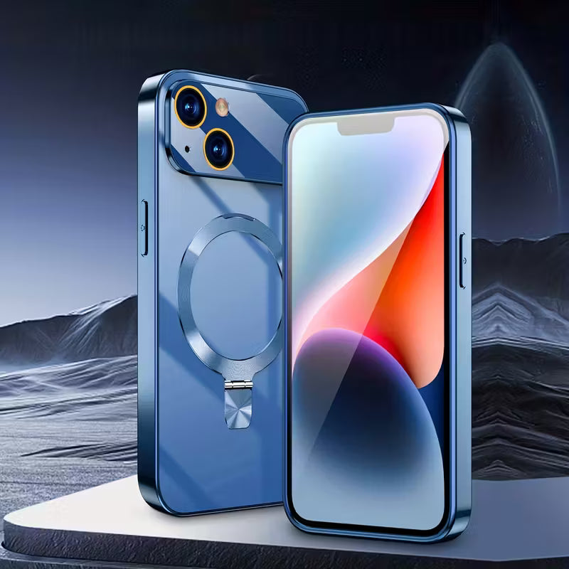 حافظة هاتف فاخرة بحامل مغناطيسي بتصميم أصلي من سلسلة 17 لأجهزة iPhone