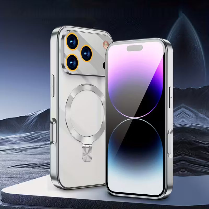 حافظة هاتف فاخرة بحامل مغناطيسي بتصميم أصلي من سلسلة 17 لأجهزة iPhone