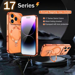 حافظة هاتف فاخرة بحامل مغناطيسي بتصميم أصلي من سلسلة 17 لأجهزة iPhone