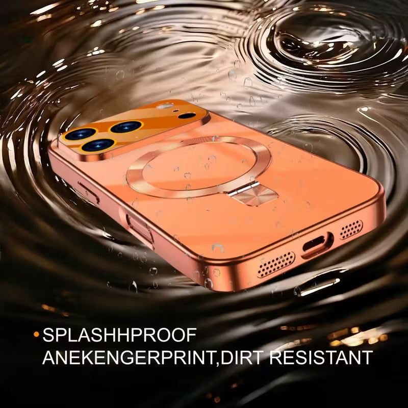 حافظة هاتف فاخرة بحامل مغناطيسي بتصميم أصلي من سلسلة 17 لأجهزة iPhone