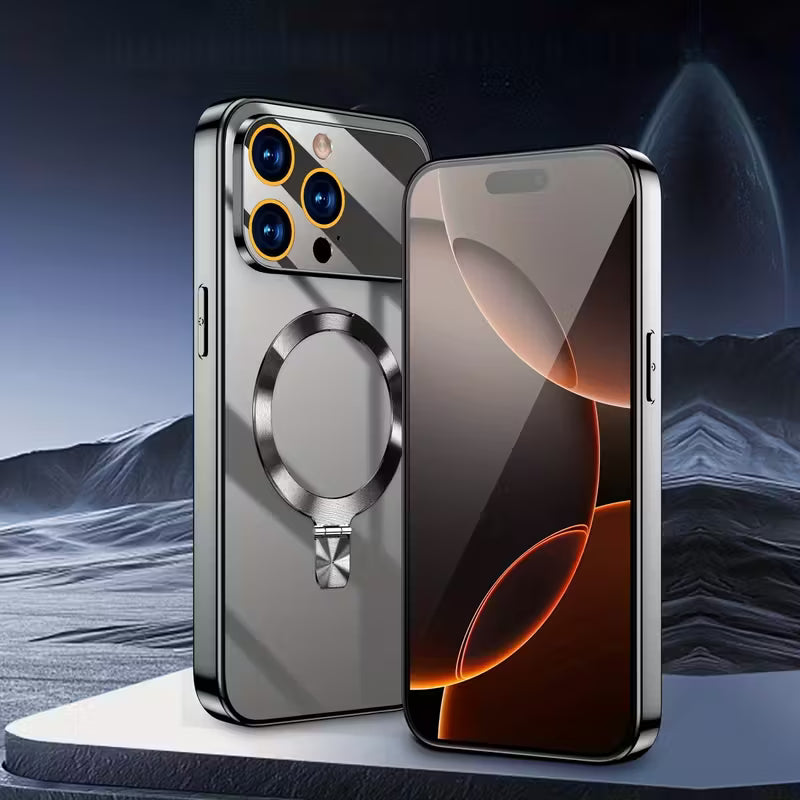 حافظة هاتف فاخرة بحامل مغناطيسي بتصميم أصلي من سلسلة 17 لأجهزة iPhone