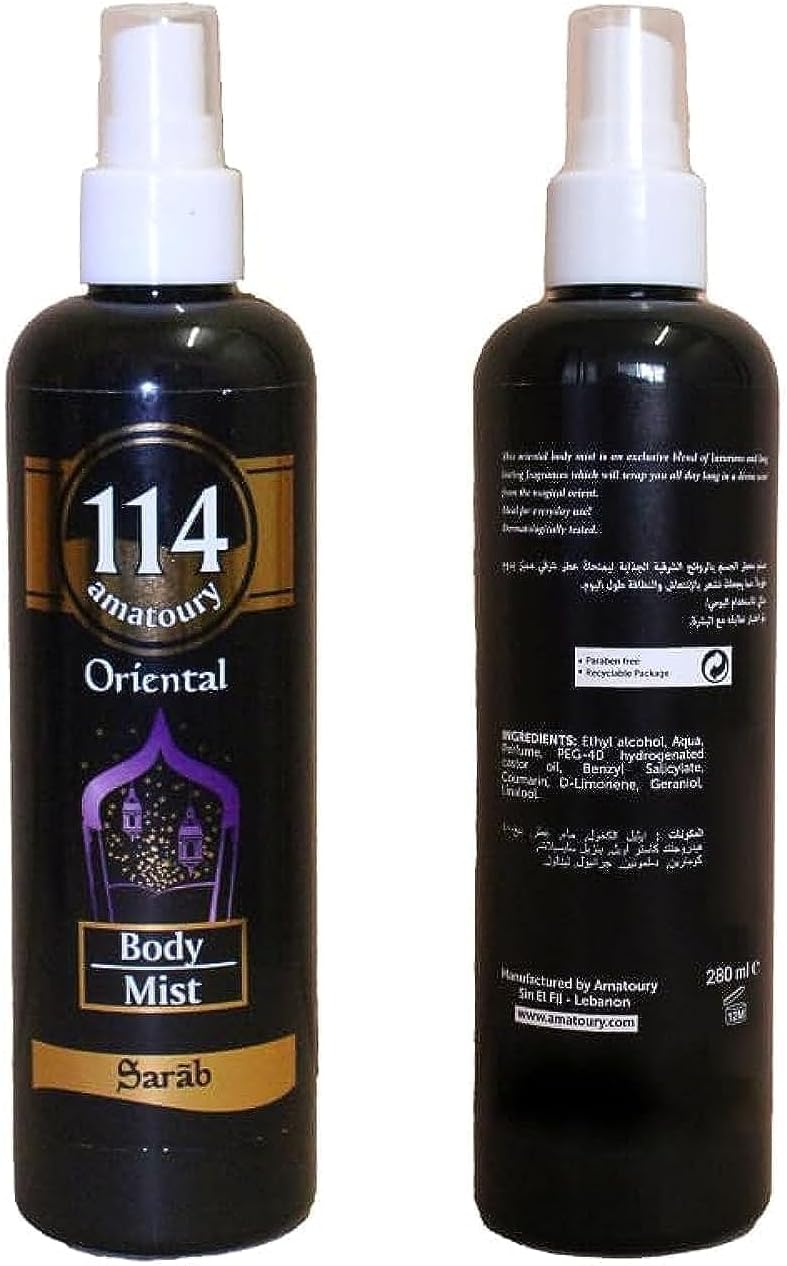 114 أماتوري أورينتال سراب معطر للجسم، 280 مل